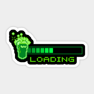 Green Beer Loading Funny St Patricks Day Pixel Design Sticker